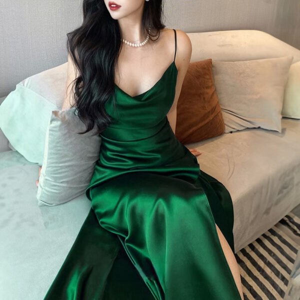 Đầm Lụa Hai Dây Dáng Dài - Hình ảnh 5