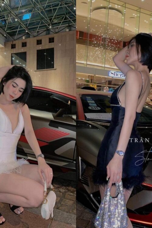 Đầm hai dây dự tiệc đen