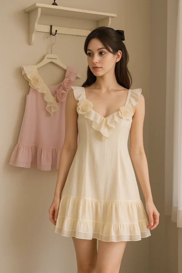 Váy baby doll dáng xòe kèm quần trong